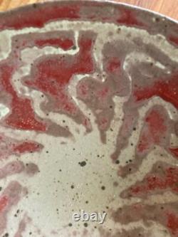 Peter Beard Bowl Stamped -dated 1986 Platter Plate- Studio Pottery Vintage