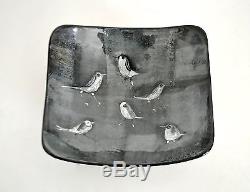 Pillin Polia Vtg Mid Century Modern Bird Ceramic Studio Art Pottery Bowl Plate