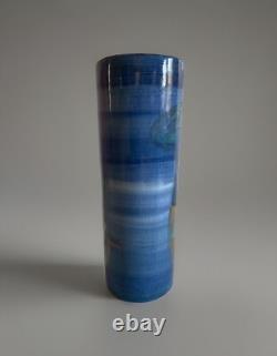 Pillin Studio Pottery Vintage Art Deco Hand Painted Women Fishing Vase 7-2.5