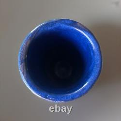 Pillin Studio Pottery Vintage Art Deco Hand Painted Women Fishing Vase 7-2.5