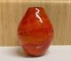 Polia & William Pillin Studio Pottery Orange Vase Mid Century Modern Signed MCM