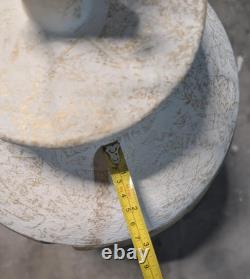 PostModern Multicolor Vintage Studio Pottery Geometric Relief Ceramic Table Lamp