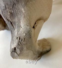 RACCOON Vintage 60s Signed Sculpture Studio Art Mid-Century Animal Pottery MCM