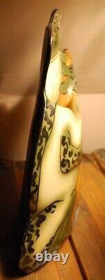 RARE Original NELS LINDE 12 Slab Vase FROG Hawkdancing Studio Art Pottery