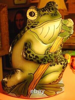 RARE Original NELS LINDE 12 Slab Vase FROG Hawkdancing Studio Art Pottery