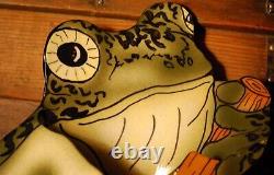 RARE Original NELS LINDE 12 Slab Vase FROG Hawkdancing Studio Art Pottery