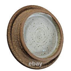 RARE VTG Donna Dudley Barker Handmade Studio Pottery Stoneware Bowl withLid Signed