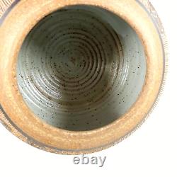 RARE VTG Donna Dudley Barker Handmade Studio Pottery Stoneware Bowl withLid Signed