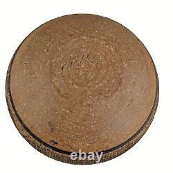 RARE VTG Donna Dudley Barker Handmade Studio Pottery Stoneware Bowl withLid Signed