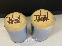 RARE! Vintage DELWAIDE Pottery MADE IN USA Tumblers/ vases Set Of 2! READ