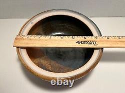 RARE Vintage Studio Pottery Casserole Dish with Lid Signed