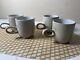 RARE Vtg Heath Ceramics Low Handled Studio Mug Cups Beige Brown Speckled (4)