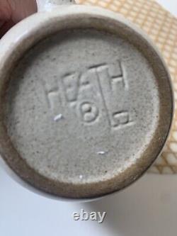 RARE Vtg Heath Ceramics Low Handled Studio Mug Cups Beige Brown Speckled (4)