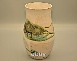 RISING Original Vintage Signed Mid Century Modern Studio Pottery Hand Drip Vase