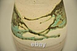 RISING Original Vintage Signed Mid Century Modern Studio Pottery Hand Drip Vase