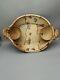 RON SLAGLE Chips and Dip Serving Dish Bowl Handles Studio Art Pottery 17.25