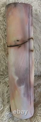 Raku Art Studio Pottery Vase Western Decor Artisan Handcrafted Natural VTG 16x4
