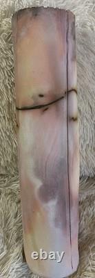 Raku Art Studio Pottery Vase Western Decor Artisan Handcrafted Natural VTG 16x4