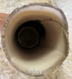 Raku Art Studio Pottery Vase Western Decor Artisan Handcrafted Natural VTG 16x4
