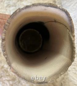Raku Art Studio Pottery Vase Western Decor Artisan Handcrafted Natural VTG 16x4