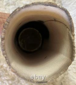 Raku Art Studio Pottery Vase Western Decor Artisan Handcrafted Natural VTG 16x4