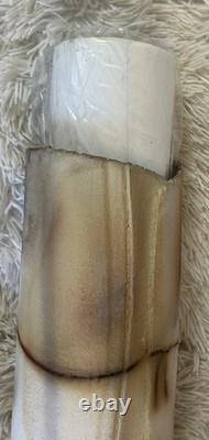 Raku Art Studio Pottery Vase Western Decor Artisan Handcrafted Natural VTG 16x4