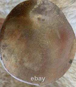 Raku Art Studio Pottery Vase Western Decor Artisan Handcrafted Natural VTG 16x4