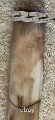 Raku Art Studio Pottery Vase Western Decor Artisan Handcrafted Natural VTG 16x4