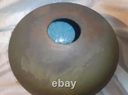 Raku Pottery Tony Evans, Signed & Certified, Numbered, 12x8 Mid Century Modern