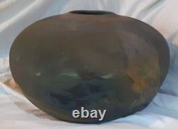 Raku Pottery Tony Evans, Signed & Certified, Numbered, 12x8 Mid Century Modern