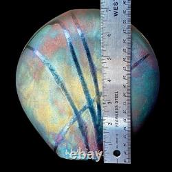 Raku Vase William K Turner Copper Iridescent Glaze Art Pottery Vintage Signed