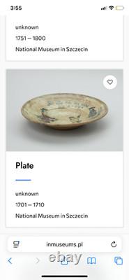 Rare Antique 18th-19th Century Farm Country Studio Ceramic German Danish Pottery