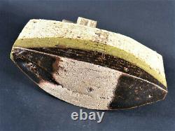 Rare Bryan Newman Studio Pottery Art Sculpture Houses with Boat Vintage Retro