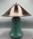 Rare California Faience Green Pottery Lamp Vintage