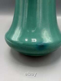 Rare California Faience Green Pottery Lamp Vintage