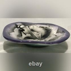 Rare Harris Cies Handcrafted Abstract Art Pottery Bowl Woman Signed 1999