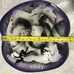 Rare Harris Cies Handcrafted Abstract Art Pottery Bowl Woman Signed 1999