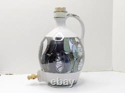 Rare Large Vintage Aldermaston Studio Pottery Stoneware Whisky Flagon (Signed)