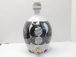 Rare Large Vintage Aldermaston Studio Pottery Stoneware Whisky Flagon (Signed)