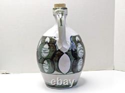 Rare Large Vintage Aldermaston Studio Pottery Stoneware Whisky Flagon (Signed)