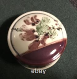 Rare Old Vintage David Batz studio pottery stoneware Rare Purple glazed Dish&Lid