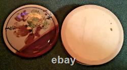 Rare Old Vintage David Batz studio pottery stoneware Rare Purple glazed Dish&Lid
