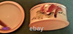 Rare Old Vintage David Batz studio pottery stoneware Rare Purple glazed Dish&Lid