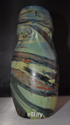 Rare / Unusual Vintage 1930's Van Briggle Studio Art Pottery Swirl Pattern Vase
