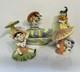 Rare Vintage Ceramic Arts Studio Madison WI Pixie Trinket Dish & 4 Figurine Set