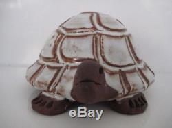 Rare Vintage Handmade Briglin Studio Pottery Tortoise Money Box Parkinson Int