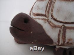 Rare Vintage Handmade Briglin Studio Pottery Tortoise Money Box Parkinson Int