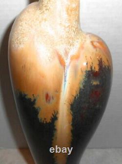 Rare Vintage Hart Shaped Art Studio Pottery Vase 16 ½ Inches Tall Signed