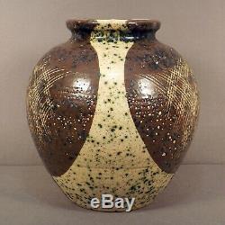 Rare Vintage KARL MARTZ 1953 Signed Incised Dip Glaze Studio Art Pottery Vase 8