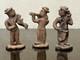 Rare Vintage LKSF Studio Pottery Figurines Trio of Musicians, L. Kiseleva, 1980